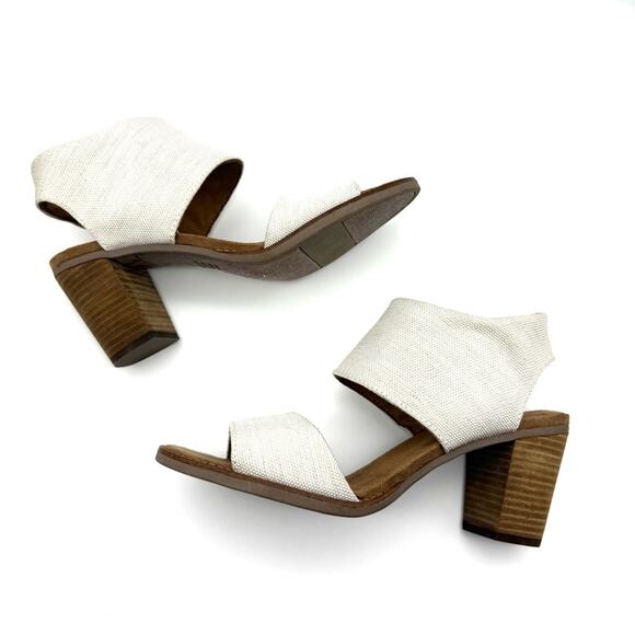 Toms Majorca Cutout Heeled Sandal Natural Yarn Dye Size 10 - Picture 8 of 14